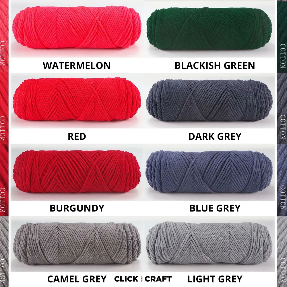 Rust Red Knitting Cotton Yarn | 8-ply Light Worsted Double Knitting