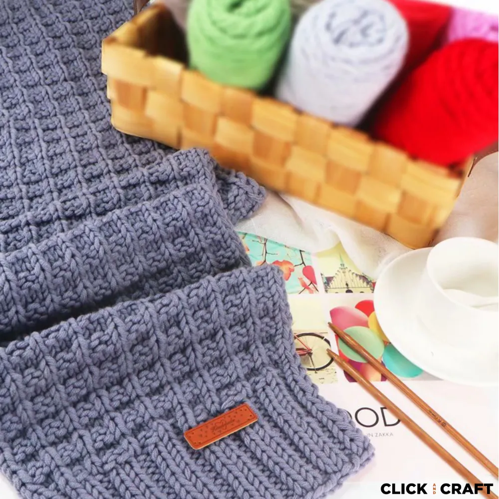 Rust Red Knitting Cotton Yarn | 8-ply Light Worsted Double Knitting