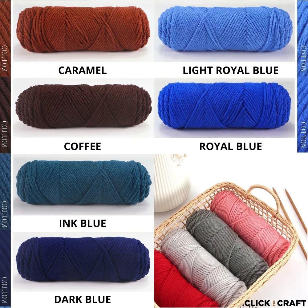 Rust Red Knitting Cotton Yarn | 8-ply Light Worsted Double Knitting