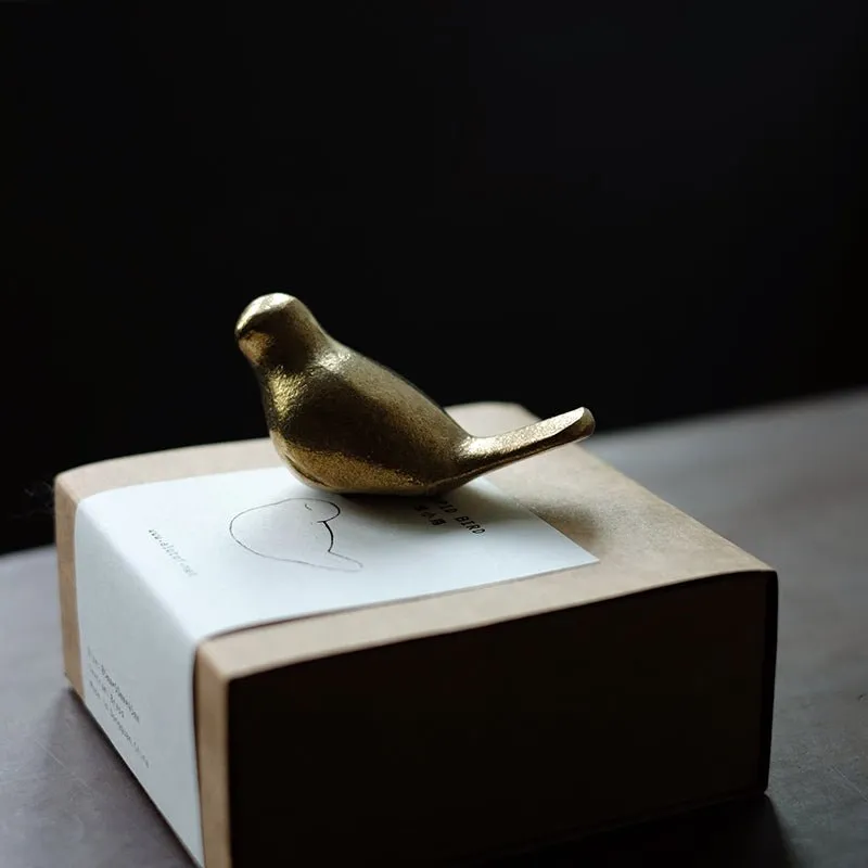 Solid Brass Nightingale Bird Ornament