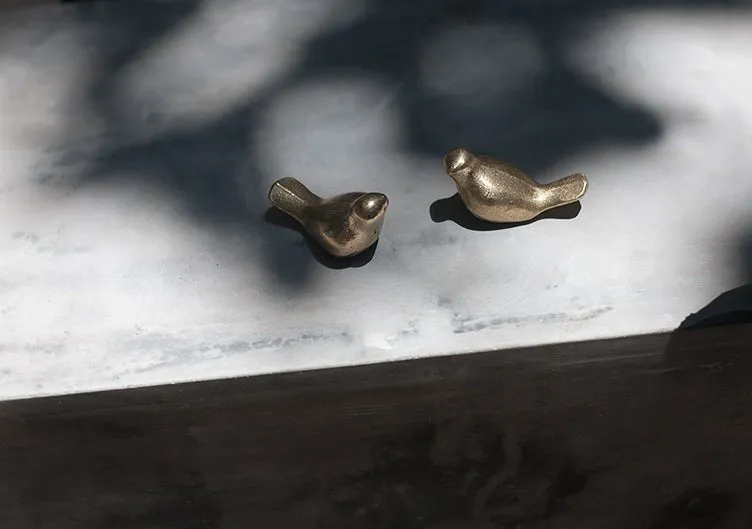 Solid Brass Nightingale Bird Ornament