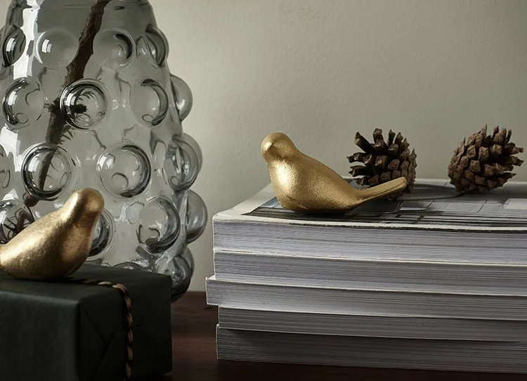 Solid Brass Nightingale Bird Ornament