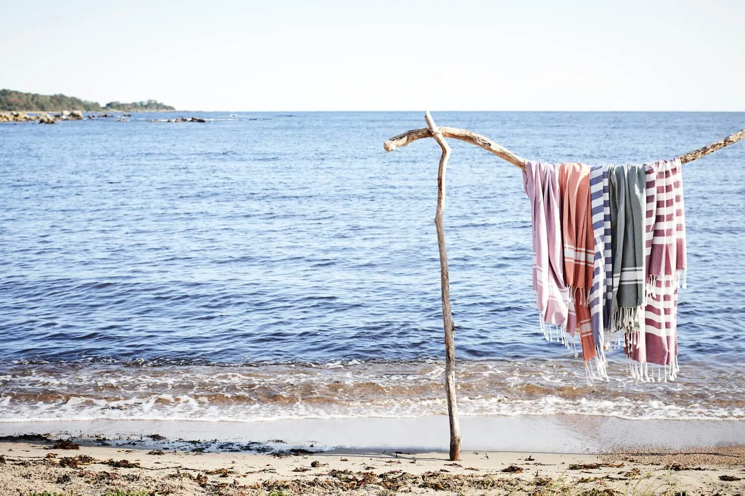Striped bath towels