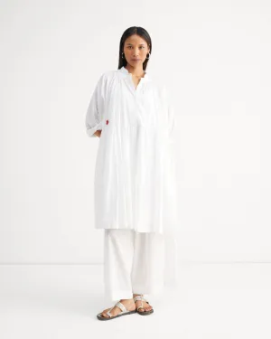 The Miya Button Front Dress Set - White Printed