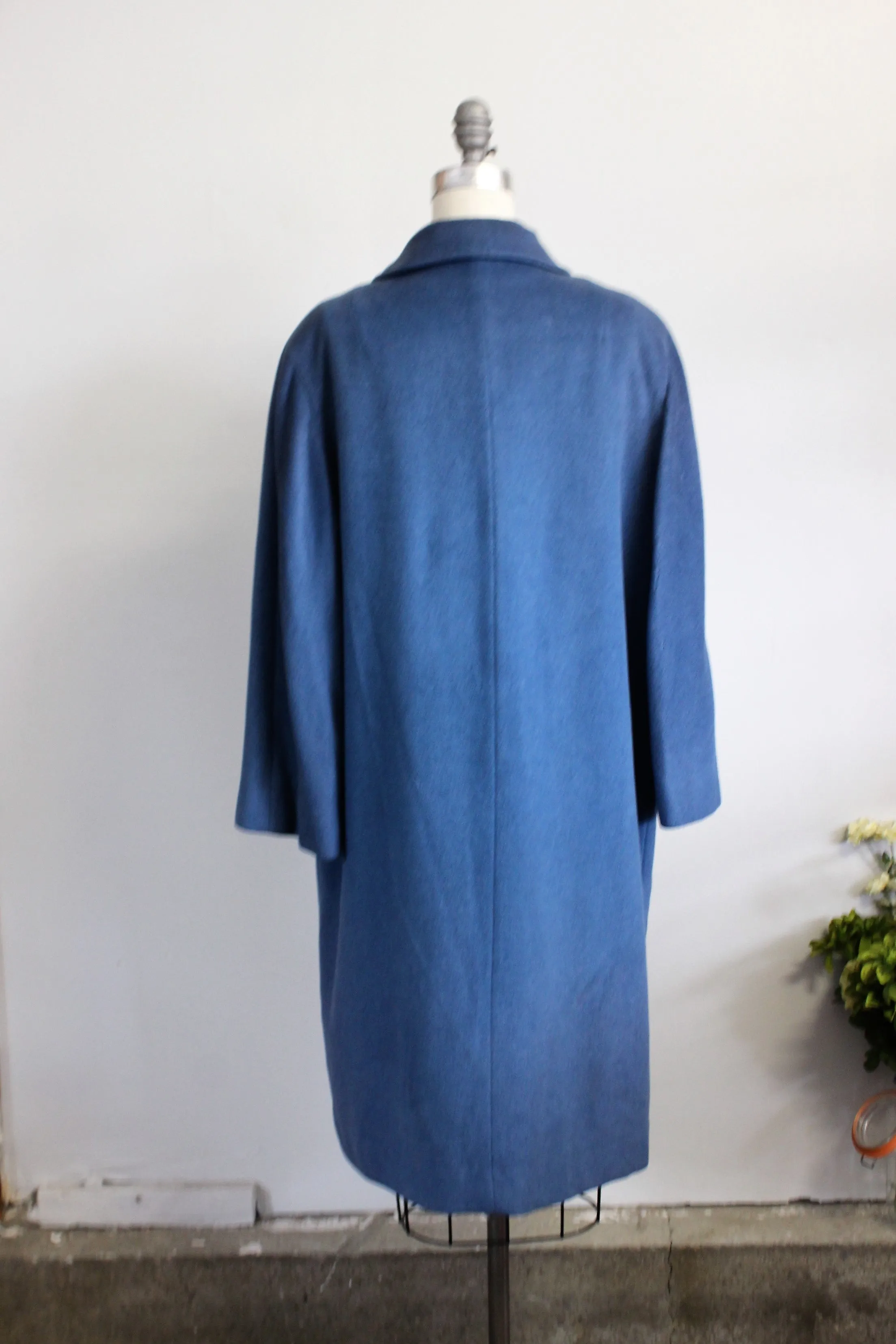 Vintage 1950s Blue Wool Coat