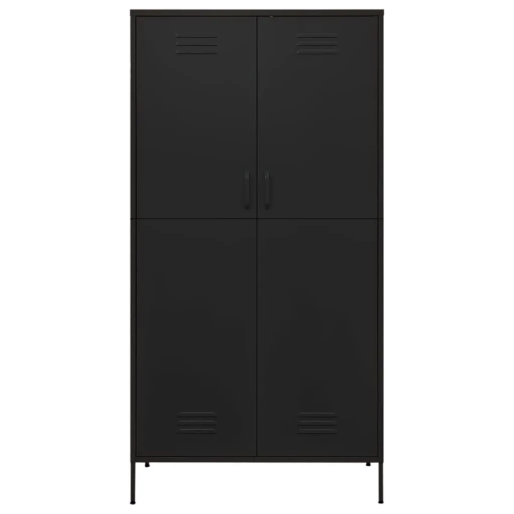 Wardrobe Black 90x50x180 cm Steel