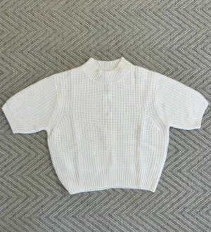 White   Warren - Cashmere Ribbed Mockneck in Soft White