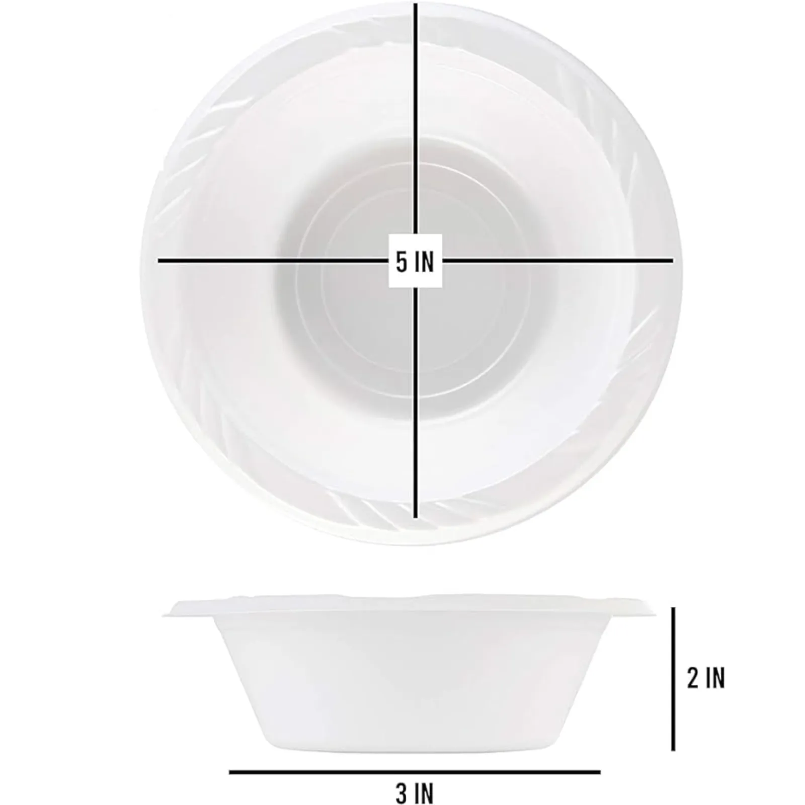 *WHOLESALE* 5 oz. Disposable and Lightweight White Dessert Bowls | 800 ct/case