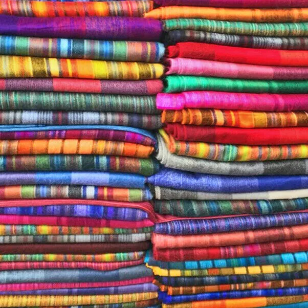 Wholesale Lot Of 15 Soft & Warm Striped Baby Alpaca Wool Blankets/Throws - Queen 90X65"