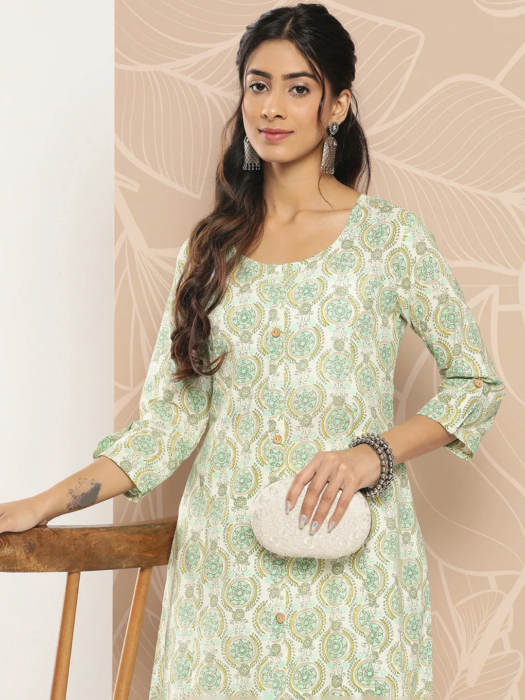 Women White Pure Cotton Kurta
